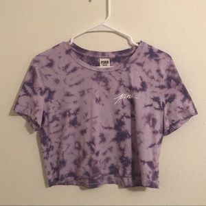 vs PINK tie dye crop top